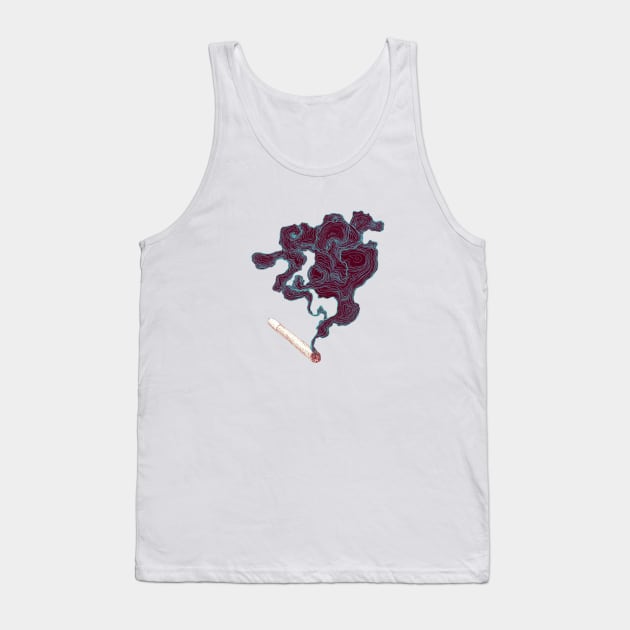 Smoke (Purple & Creme) Tank Top by Nathan Watkins Design